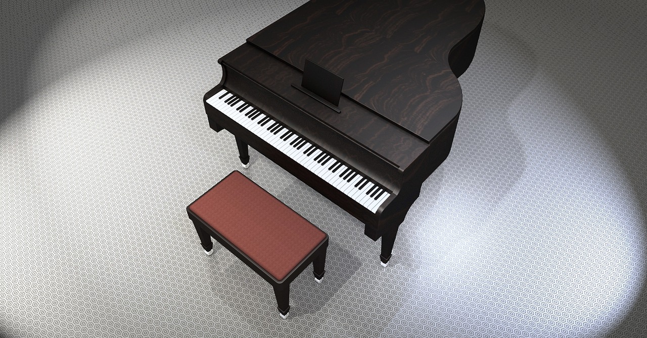 An illustration of a grand piano.